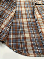 Rutig Overshirt i Mjukt Tyg med Bröstfickor, Flerfärgad